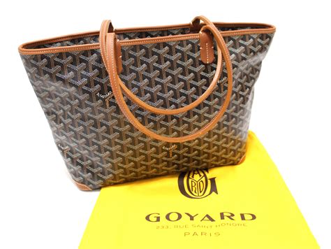 goyard bag black brown|authentic Goyard bag.